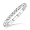 1/3 Ctw Round Cut Diamond Wedding Band in 14K White Gold