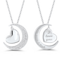 To The Moon Silver Pendant