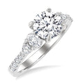 Round Shape Semi-Mount Diamond Engagement Ring