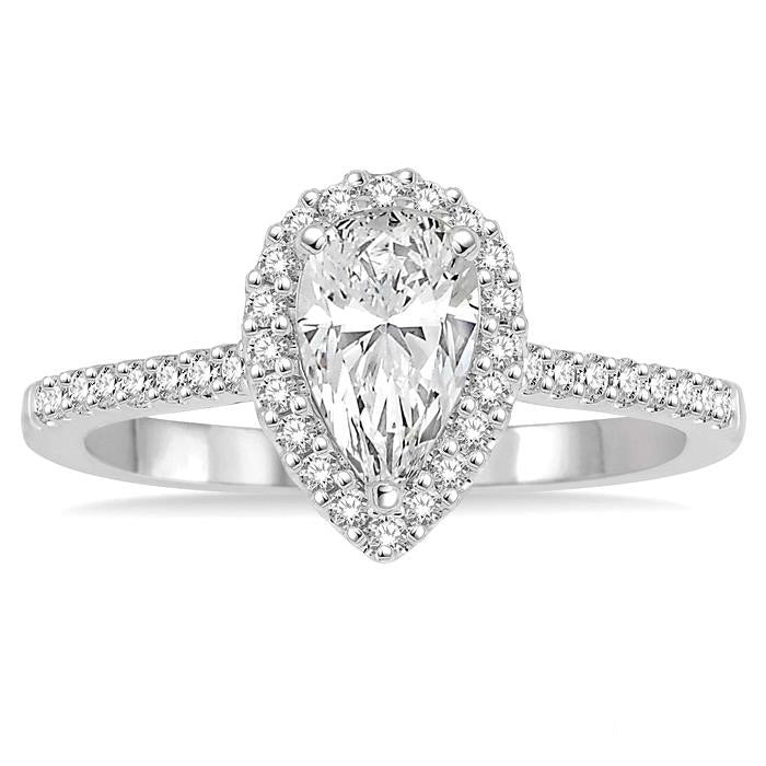 Pear Shape Diamond Engagement Ring