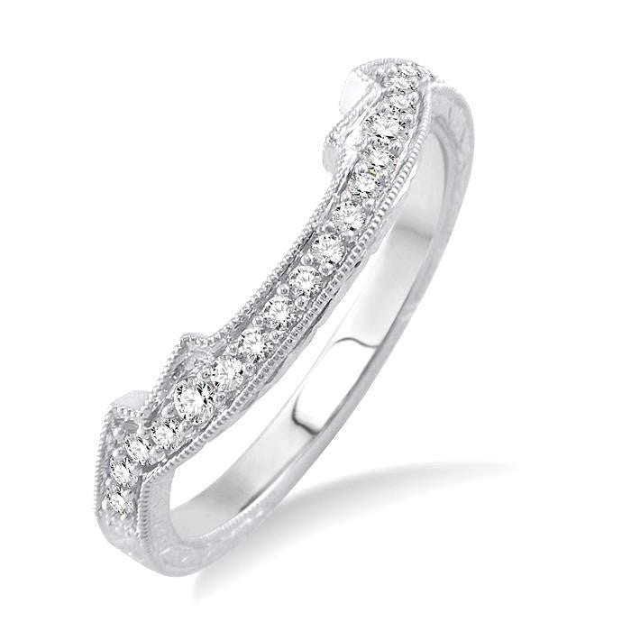 1/5 Ctw Diamond Wedding Band in 14K White Gold