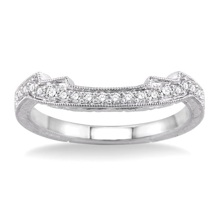 1/5 Ctw Diamond Wedding Band in 14K White Gold