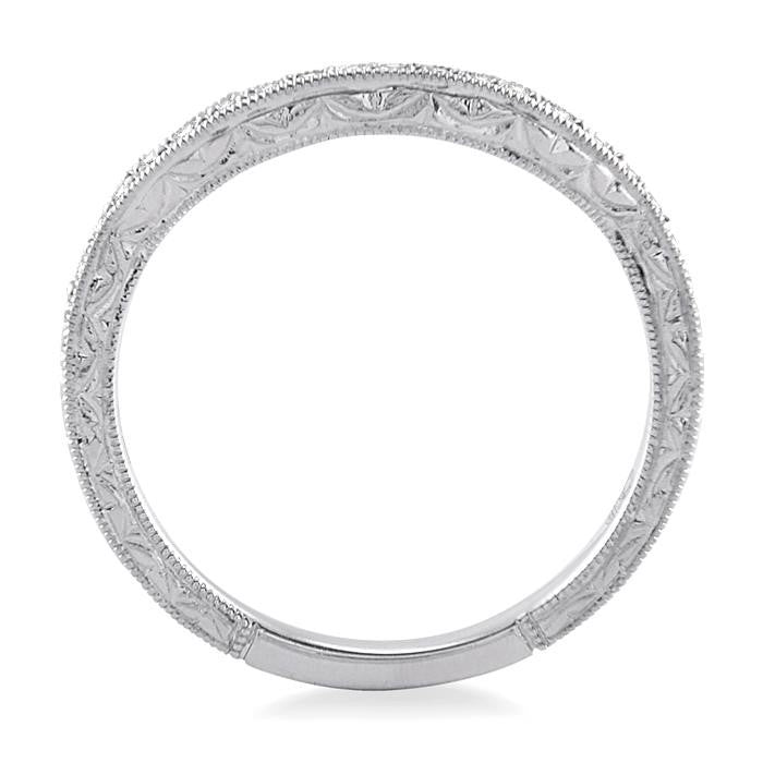 1/5 Ctw Diamond Wedding Band in 14K White Gold