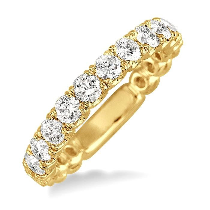 1 1/5 Ctw Diamond Matching Wedding Band in 14K Yellow Gold