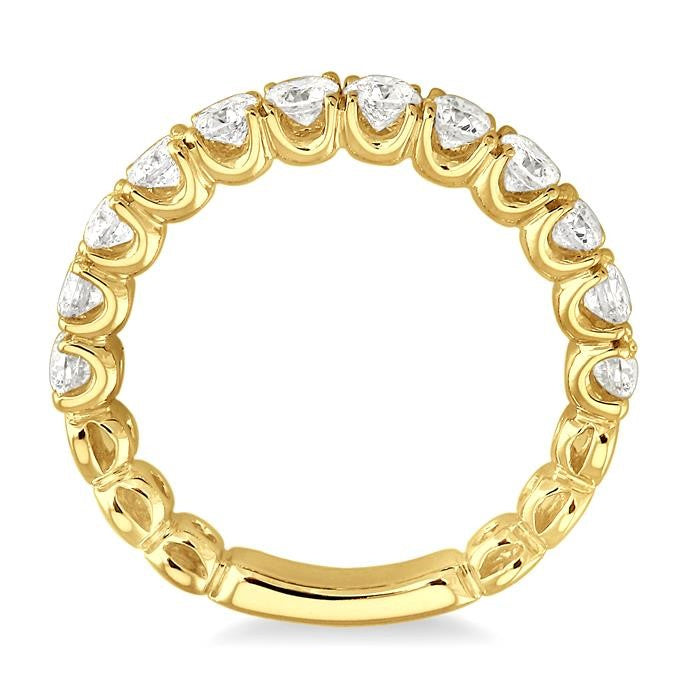 1 1/5 Ctw Diamond Matching Wedding Band in 14K Yellow Gold