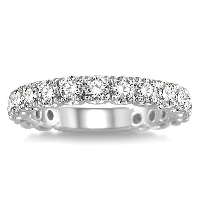 1 1/5 Ctw Diamond Matching Wedding Band in 14K White Gold