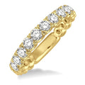 3/4 Ctw Round Cut Diamond Wedding Band in 14K Yellow Gold