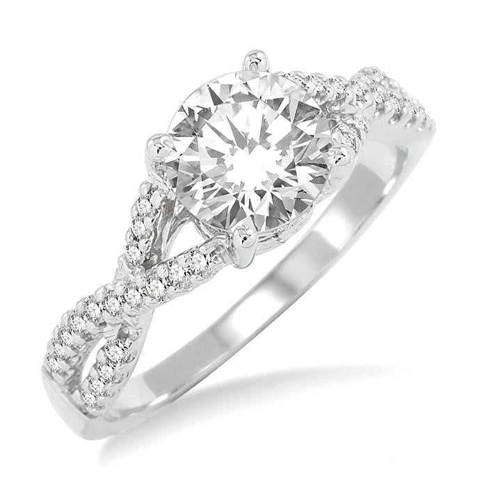 Light Weight Diamond Engagement Ring