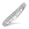 1/10 Ctw Round Cut Diamond Matching Wedding Band in 14K White Gold