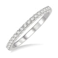 1/4 Ctw Round Cut Diamond Wedding Band in 14K White Gold