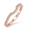 1/8 Ctw Round Cut Diamond Wedding Band in 14K Rose Gold