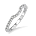 1/8 Ctw Round Cut Diamond Wedding Band in 14K White Gold