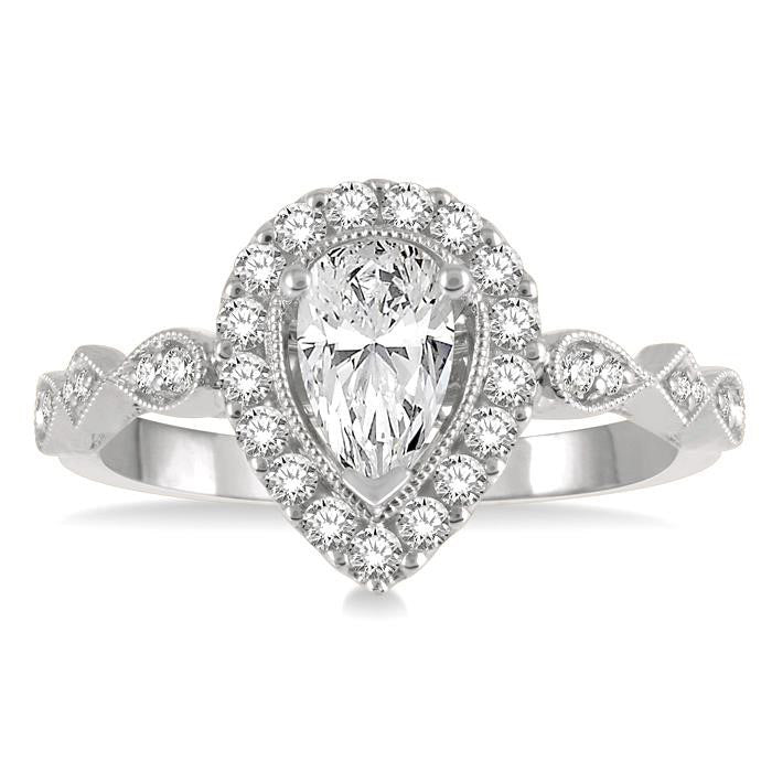 Pear Shape Diamond Engagement Ring