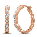 10k Rose Gold .20tdw Diamond Hoop Earrings