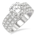 Round Shape Semi-Mount Diamond Engagement Ring