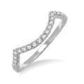 1/5 Ctw Round Cut Diamond Wedding Band in 14K White Gold