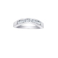 Diamond Seven Channel Set Curved Band