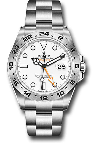 *Pre-Owned* Rolex Oyster Perpetual Explorer II Watch - Oystersteel - White Dial - Oyster Bracelet - 2021 Release