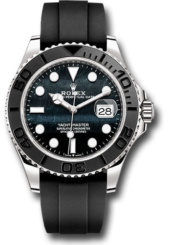 *Pre-Owned* Rolex White Gold Yacht-Master 42 Watch - Falconâ€™S Eye Dial - Oysterflex Strap