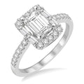Dahlia Apollo 14K White Gold Diamond Semi-Mount Ring