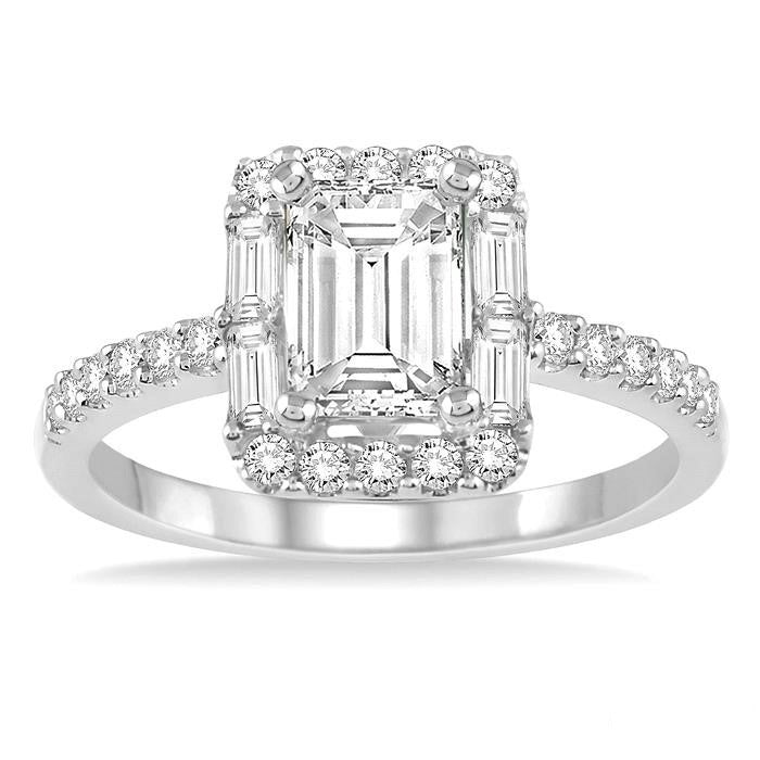 Dahlia Apollo 14K White Gold Diamond Semi-Mount Ring