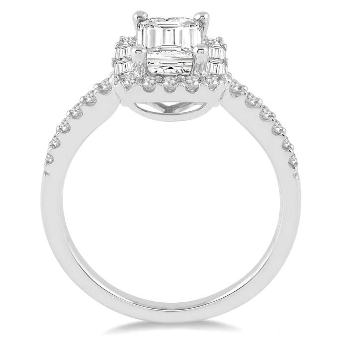 Dahlia Apollo 14K White Gold Diamond Semi-Mount Ring