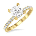 Cushion Shape Semi-Mount Diamond Engagement Ring
