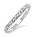 1/6 Ctw Round Cut Diamond Wedding Band in 14K White Gold