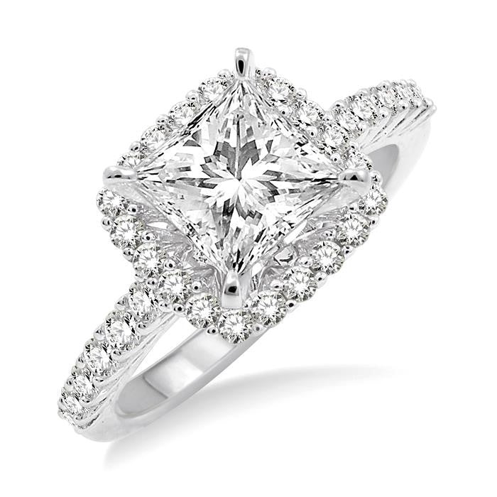 1/2 Ctw Diamond Semi-Mount Engagement Ring in 14K White Gold