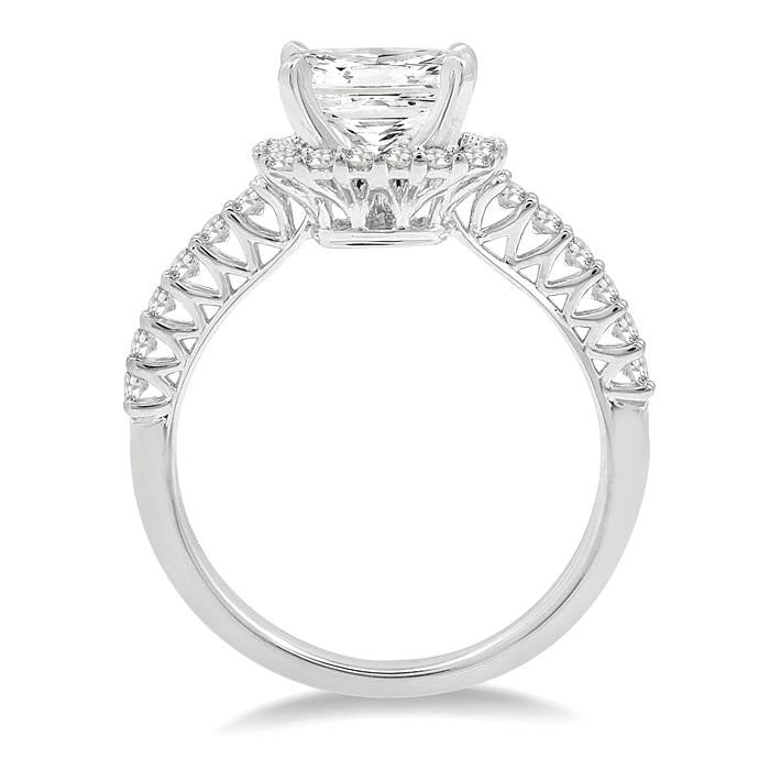 1/2 Ctw Diamond Semi-Mount Engagement Ring in 14K White Gold