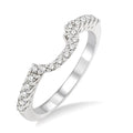 1/3 Ctw Round Cut Diamond Wedding Band in 14K White Gold