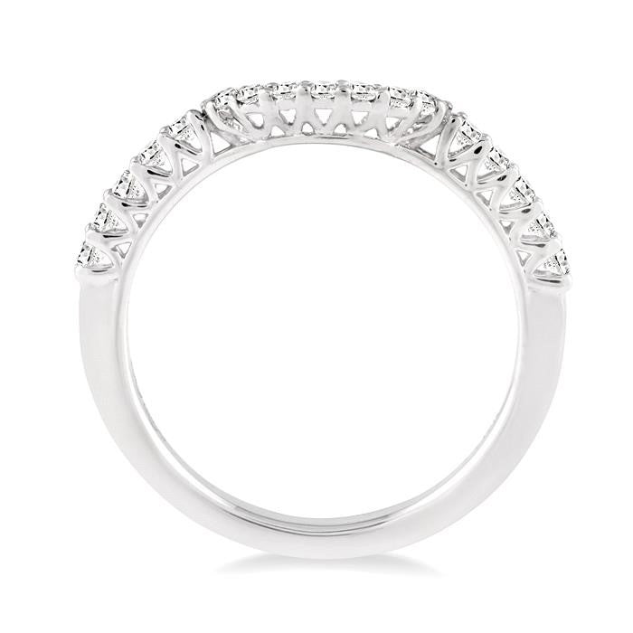 1/3 Ctw Round Cut Diamond Wedding Band in 14K White Gold