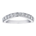 Diamond Fifteen Prong Set Curved Band