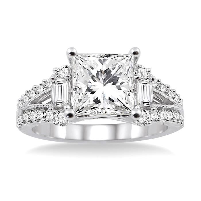 Gardenia Beacon Diamond Semi-Mount Ring