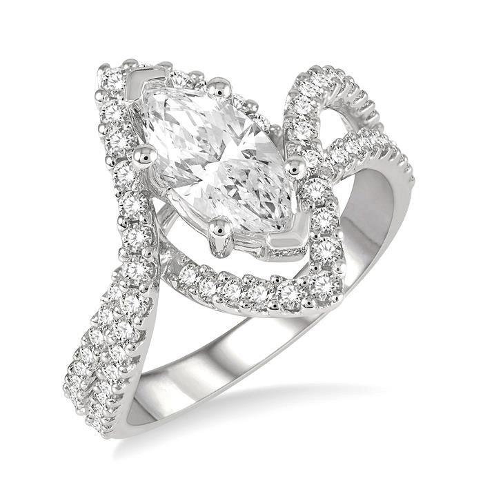 Dawn Emerald Diamond Semi-Mount Ring