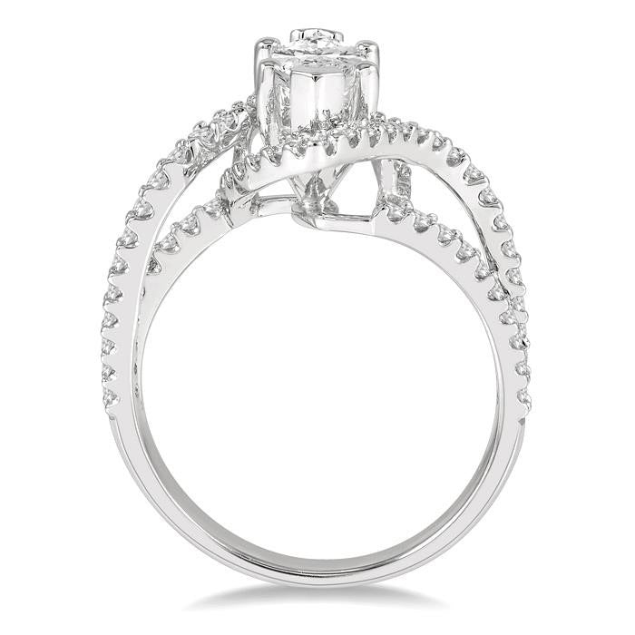 Dawn Emerald Diamond Semi-Mount Ring