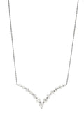 V-Shaped Diamond Necklace in 18k White Gold - 4.78 CTW