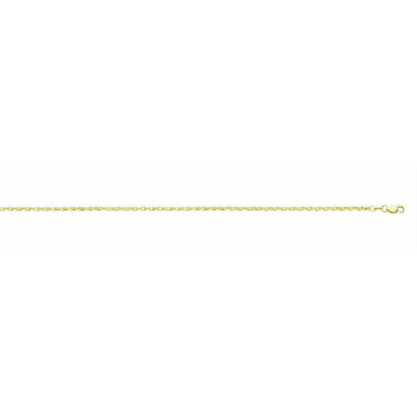 10" 14k Yellow Gold Rope Anklet