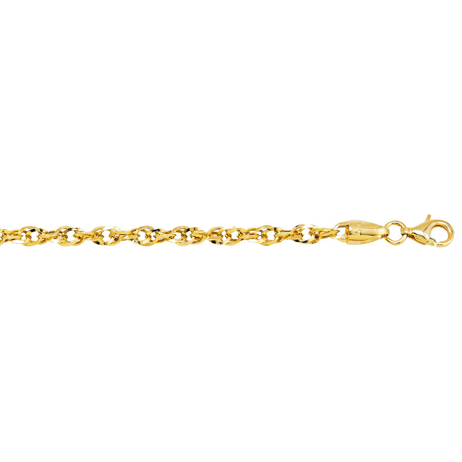 14k Yellow Gold Rope Bracelet