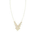 14K Yellow Gold Beaded Bib Necklace