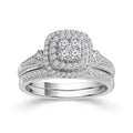 Luminara Embrace Grace 10k White Gold Bridal Set