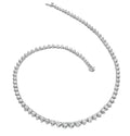 14k White Gold 5 CTW Diamond Tennis Necklace
