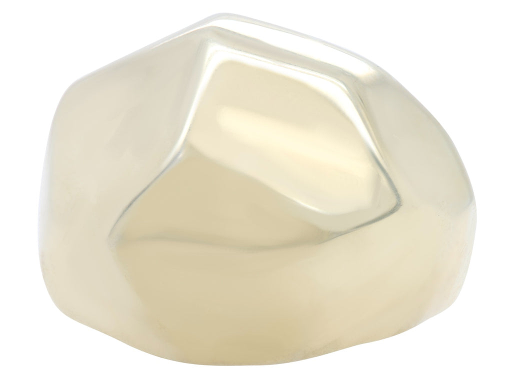 Modern Sculpted Gold-Tone Ring
