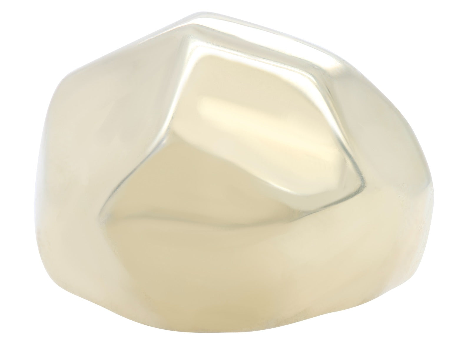 Modern Sculpted Gold-Tone Ring