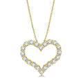 Yellow Gold Diamond Heart Pendant Front View