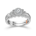 Isolde Quarry Opus 14k White Gold Wedding Set