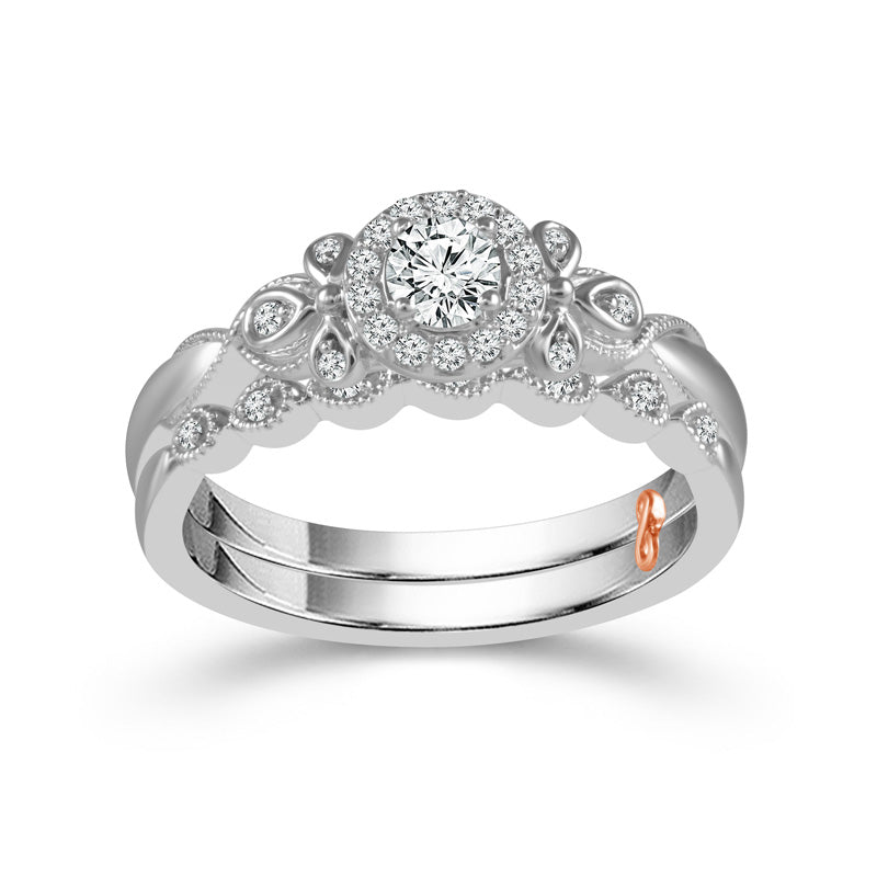 Isolde Quarry Opus 14k White Gold Wedding Set