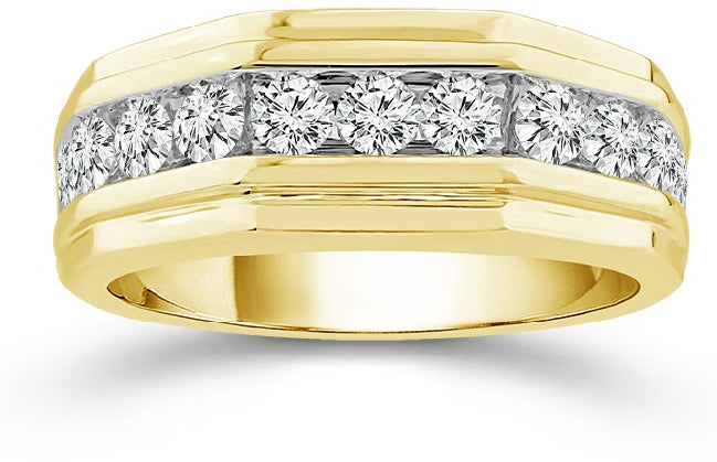 10kt Yellow Gold Mens Diamond Ring