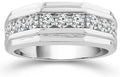 10kt White Gold Mens Diamond Ring