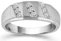 10kt White Gold Diamond Mens Ring